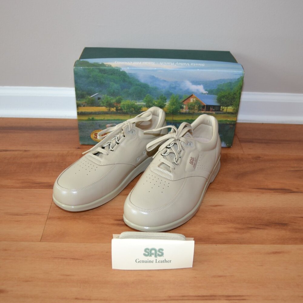 SAS New Men's Time Out Comfy Lace up leather walking shoes Made in USA sz 12M